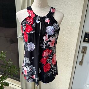 I.N.C. -International Concept - Black/Red floral, Sleeveless Top. Size M…